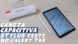 REVIEW CANETA CAPACITIVA STYLUS no GALAXY TAB A e S  Funciona TAB A7 A8 A9 S6 S7 [upl. by Stamata]