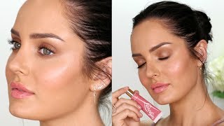 How to get Creamy Dewy Skin \\ Natural Glow Makeup Tutorial [upl. by Aixela]