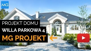 Projekt domu Willa parkowa 4 MG Projekt  16577 m2  koszt budowy 331 tys zł [upl. by Noach]