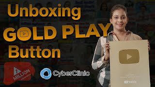 Unboxing Gold Play Button  Cyber Clinic [upl. by Everara]