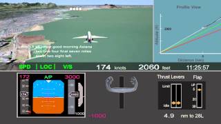 Animation of Asiana Flight 214 accident sequence [upl. by Mccomb]