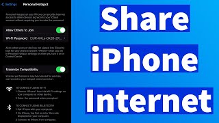 Share iPhone Internet  How to Setup Personal Hotspot on iPhone [upl. by Hbaruas638]