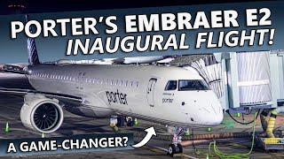 I Flew Porters INAUGURAL Embraer E2 Flight [upl. by Mcgee]