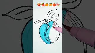 Peach 🍑  shorts satisfying drawing art youtube trending short [upl. by Hintze]