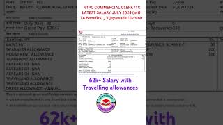 RRB NTPC  CC TC LATEST SALARY JULY 2024 with TA Benefits  Vijayawada Division [upl. by Ymmit216]