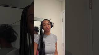 Braiding my own hair diyhairstyles braids knotlessbraids diybraids [upl. by Adnima630]