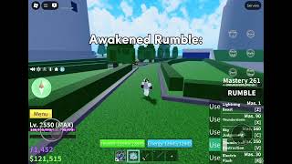 Awakening Rumble in Blox Fruits [upl. by Nalo475]