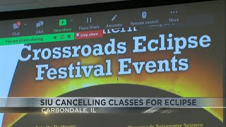 SIU Carbondale to cancel classes for total solar eclipse [upl. by Wandy672]