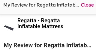 Regatta inflatable mattress review [upl. by Eruot850]