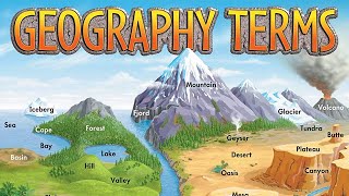 Important Geographical Terms Features Landforms Of Earth [upl. by Kegan994]