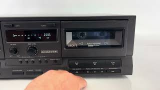 Technics RSTR210 Auto Reverse DualDouble Cassette Deck Player Recorder [upl. by Rhianon]