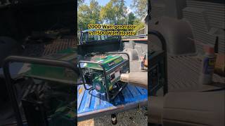 2000 watt generator vs 1500 watt heater shorts overload engine generator power [upl. by Anisamot]