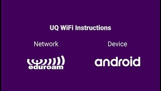 Eduroam Wifi  Android Guide [upl. by Yobybab]