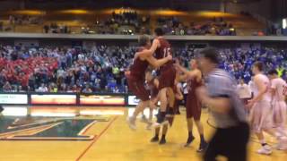 Ellendale defeats Dickinson Trinity in quarterfinals at 2017 State Class B boys basketball [upl. by Magnus713]