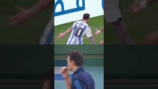 Lionel Scaloni Reacts to Messi Goal vs mexico  WC 2022 [upl. by Attenohs]