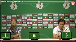 Kickers TV Die Pressekonferenz nach dem DFBPokalHeimspiel gegen Hannover [upl. by Mauchi]