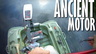 😳SUPER OLD MINN KOTA Trolling Motordoes it work [upl. by Gaiser]