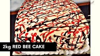 2 kg RED BEE CAKE🥳An awesome cake recipeSeems and tastes extremely superb❤️ [upl. by Esorrebma]