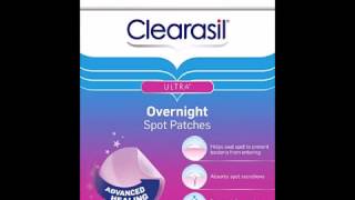 Clearasil Ultra Overnight Spot Patches 18 Count [upl. by Sirromaj]