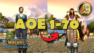 Protection Paladin AOE Leveling Guide 170 WoW Classic WotLKTBC [upl. by Medwin]