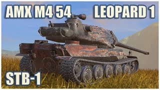 AMX M4 mle 54 STB1 amp Leopard 1 • WoT Blitz Gameplay [upl. by Kondon80]