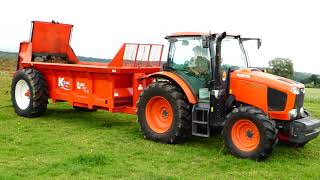 KTWO DUO 1000 MUCK SPREADER WORKING DEMO [upl. by Gambrill]