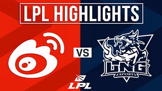 WBG vs LNG Highlights ALL GAMES  LPL 2024 Worlds Regional Qualifier  Weibo Gaming vs LNG Esports [upl. by Ititrefen480]