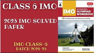 IMO CLASS 6 2023 SOLVED PAPER [upl. by Silvano]