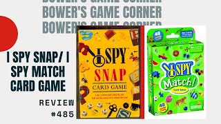 Bowers Game Corner 485 I Spy Snap OR I Spy Match Card game Review [upl. by Martelli]