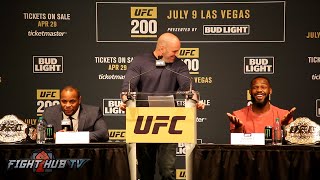 JON JONES VS DANIEL CORMIER 2 FULL PRESS CONFERENCE amp FACE OFF VIDEO UFC 200 [upl. by Nissensohn]