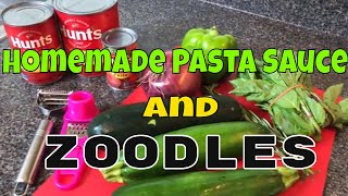 🙃Were making Zoodles and Homemade Pasta Sauce🙃 [upl. by Harshman]