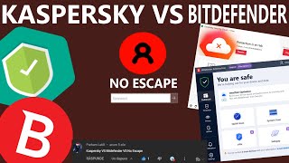 Kaspersky VS BitDefender Antivirus VS NoEscape Virus [upl. by Attesor]