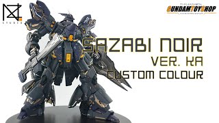 Custom Painted Build MG SAZABI quotNOIRquot Ver Ka  EXTRA CONTENTS [upl. by Oettam393]