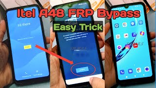 itel a48 frp bypass  itel a48 frp bypass 2024  Google account bypass without pc [upl. by Ruskin]