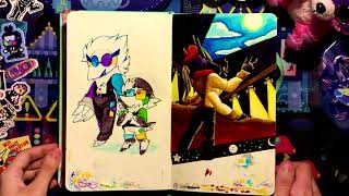 Sketchbook Tour 20232024  Deltarune Art Rambles and yapping [upl. by Greenleaf]