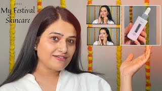 My Festival Skincare routine for spotlessglowing skin at home Get Glowing Skin in just 7 Daysskin [upl. by Selyn]