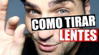 COMO TIRAR LENTES DE CONTATO [upl. by Ecnerrat]