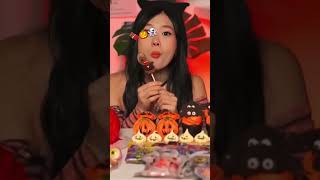 KikaKim Mukbang mukbang asmr kikakim food eating fancam trending halloween [upl. by Burkitt]