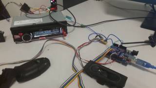 JVC head unit Peugeot steering wheel remote control via arduino and DFplayer DIY [upl. by Kirbie]