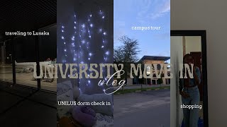 COME TO UNI WITH ME University of Lusaka Move in Vlog  ITS MISO [upl. by Nilrac]