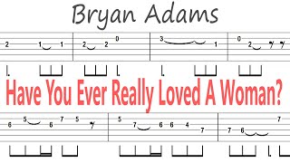 Bryan Adams  Have You Ever Really Loved A Woman  Guitar Solo TabBackingTrack [upl. by Benny]