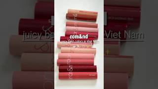 romand juicy lasting tint best mlbb color✨shorts romand mlbb kbeauty liptint [upl. by Aelam]