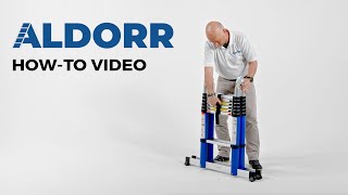 Howto tutorial ALDORR Home Telescopic Folding Ladder English [upl. by Nosecyrb]