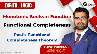 Monotonic Boolean Function  Posts Functional Completeness Theorem  Boolean Functions [upl. by Enilorak]