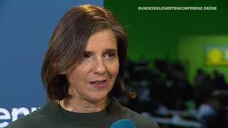 Parteitag Die Grünen Interview mit Katrin GöringEckardt am 091118 [upl. by Anivahs354]