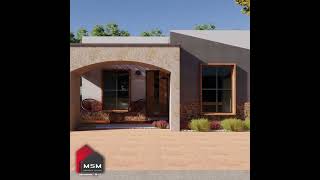 CASA ESTILO MEDITERRANEO 80 m² SHORT arquitectura housedesign shortsyoutube shortvideo 3d [upl. by Nodyarb724]