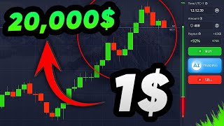 REALLY Turned 1 ➔ 20000 using Binary Options Trading Strategy [upl. by Edan234]