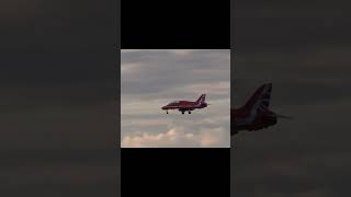 Red Arrows Arriving Back At Waddington aviation [upl. by Oibesue]