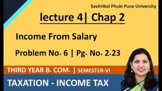 How to calculate Taxable Income from Salary  Problem No6 Pg No 223 [upl. by Elrem]