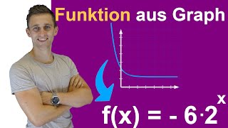 Funktionsgleichung aus Graphen ermitteln  Exponentialfunktion  Aufgabe mit Lösung und Tipps [upl. by Matthei]